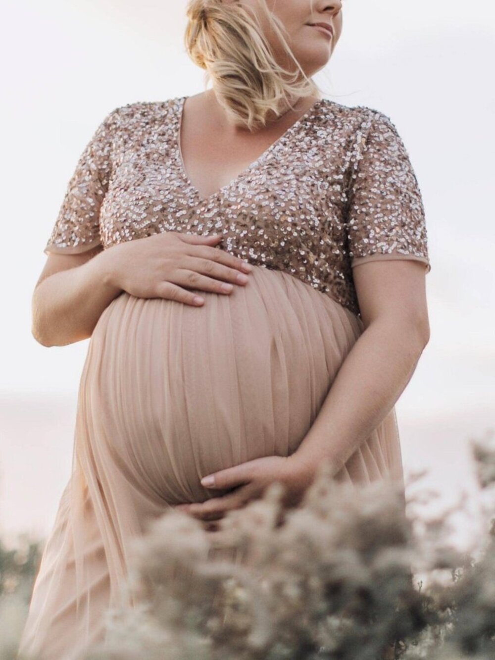 NWT Maya Deluxe Maternity Gown Size 8